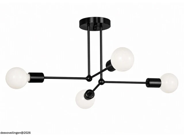 Led hanglamp max 18w – e27 – zwart – 520x250mm – ip20 – lorenzo-4 - afbeelding 3 van  6