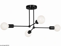 Led hanglamp max 18w – e27 – zwart – 520x250mm – ip20 – lorenzo-4 - afbeelding 3 van  6