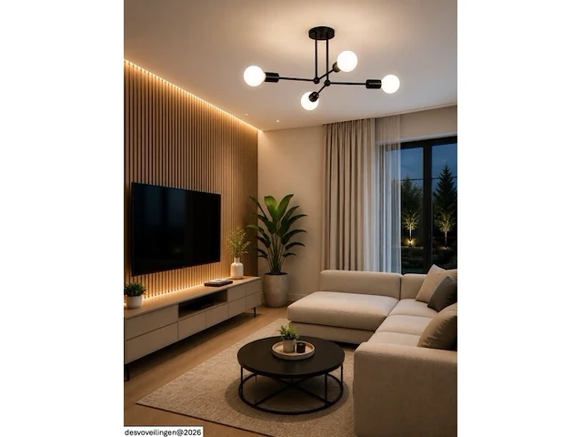 Led hanglamp max 18w – e27 – zwart – 520x250mm – ip20 – lorenzo-4 - afbeelding 4 van  6