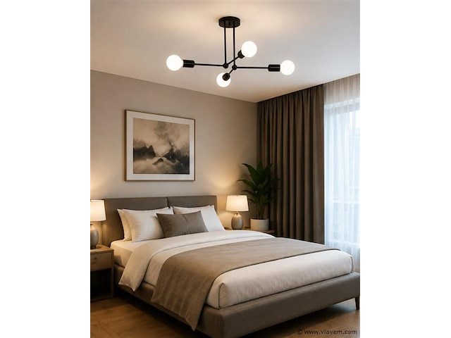 Led hanglamp max 18w – e27 – zwart – 520x250mm – ip20 – lorenzo-4 - afbeelding 1 van  5