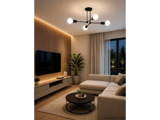 Led hanglamp max 18w – e27 – zwart – 520x250mm – ip20 – lorenzo-4 - afbeelding 3 van  5