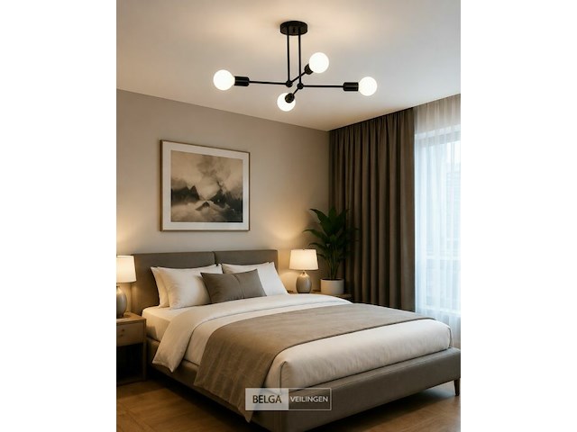 Led hanglamp max 18w – e27 – zwart – 520x250mm – ip20 – lorenzo-4 - afbeelding 1 van  6