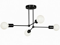 Led hanglamp max 18w – e27 – zwart – 520x250mm – ip20 – lorenzo-4 - afbeelding 3 van  6