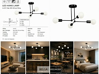 Led hanglamp max 18w – e27 – zwart – 520x250mm – ip20 – lorenzo-4 - afbeelding 6 van  6