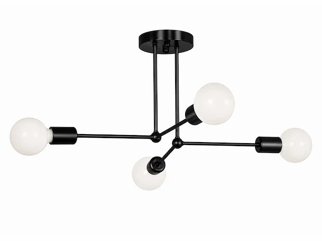 Led hanglamp max 18w – e27 – zwart – 520x250mm – ip20 – lorenzo-4 - afbeelding 2 van  5