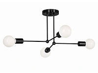 Led hanglamp max 18w – e27 – zwart – 520x250mm – ip20 – lorenzo-4 - afbeelding 2 van  5