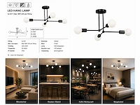 Led hanglamp max 18w – e27 – zwart – 520x250mm – ip20 – lorenzo-4 - afbeelding 5 van  5