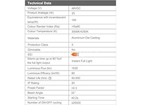 Led hangspot op magnetische rail 48v - 4200k neutraal wit -20w - zwart (x4) - afbeelding 1 van  4