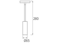 Led hangspot op magnetische rail 48v - 4200k neutraal wit -20w - zwart (x4) - afbeelding 4 van  4