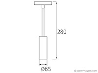 Led hangspot op magnetische rail 48v - 4200k neutraal wit -20w - zwart (x4) - afbeelding 4 van  4