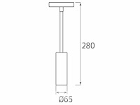 Led hangspot op magnetische rail 48v - 4200k neutraal wit -20w - zwart (x8) - afbeelding 5 van  5