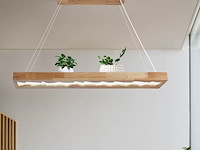 Led houten hanglamp - afbeelding 1 van  6
