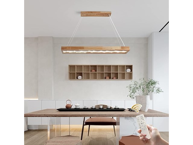 Led houten hanglamp - afbeelding 4 van  6