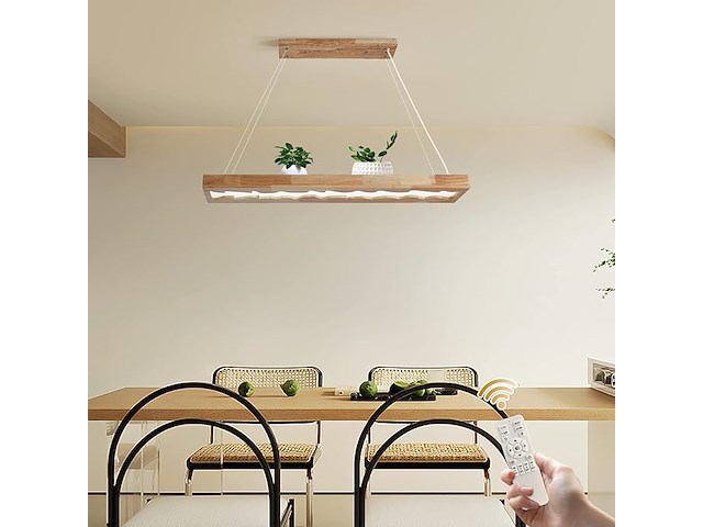 Led houten hanglamp - afbeelding 5 van  6