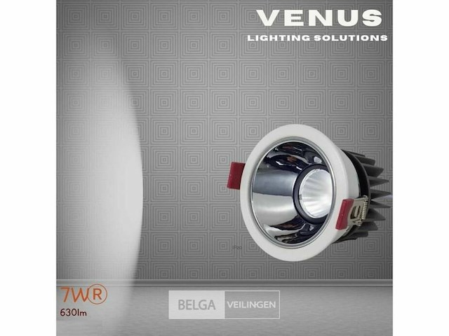 Led inbouwspot - 7w - 6500k koud wit - wit/zilver - ip20 (x50) - afbeelding 1 van  5