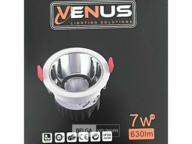 Led inbouwspot - 7w - 6500k koud wit - wit/zilver - ip20 (x50) - afbeelding 5 van  5