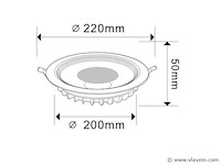 Led inbouwspot . 30w . 3000k warm wit . cob . ip20 (x10) - afbeelding 4 van  4