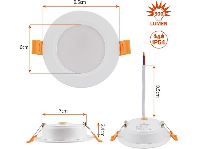Led-inbouwspot (6 stuks) - afbeelding 4 van  5