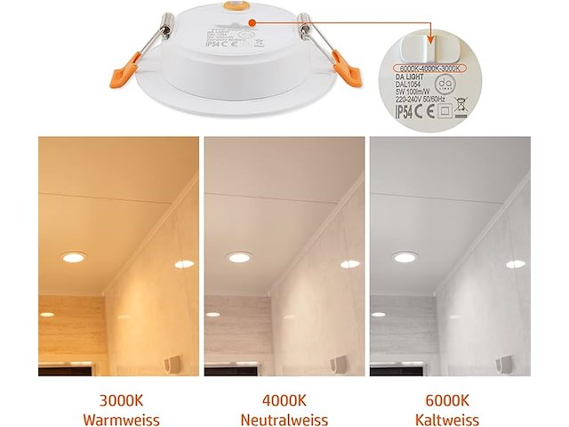 Led-inbouwspot (6 stuks) - afbeelding 5 van  5