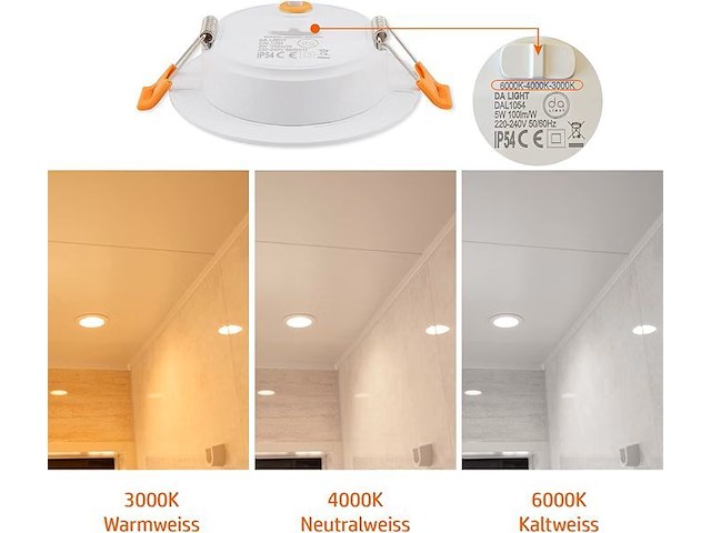 Led-inbouwspot (6 stuks) - afbeelding 4 van  4