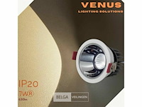 Led inbouwspot – 7w – 3000k warm wit – wit/zilver – ip20 (x100) - afbeelding 1 van  5