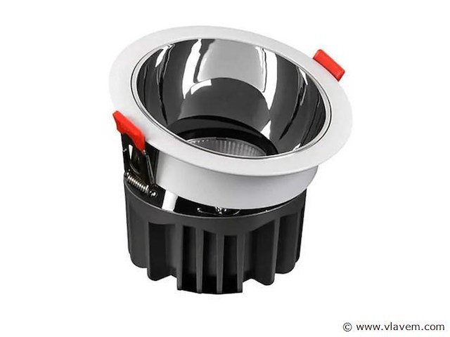 Led inbouwspot – 7w – 6500k koud wit – wit/zilver – ip20 (x100) - afbeelding 2 van  4