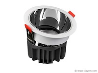 Led inbouwspot – 7w – 6500k koud wit – wit/zilver – ip20 (x100) - afbeelding 2 van  4