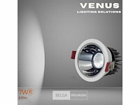 Led inbouwspot – 7w – 6500k koud wit – wit/zilver – ip20 (x100) - afbeelding 1 van  5
