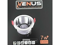 Led inbouwspot – 7w – 6500k koud wit – wit/zilver – ip20 (x100) - afbeelding 5 van  5