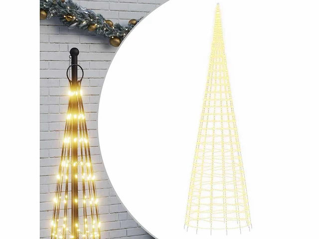 Led kerstboom 3000 led wit 800 cm - afbeelding 2 van  5