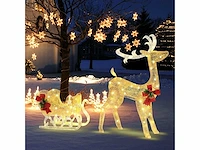 Led kerstversiering: rendieren en arrenslee