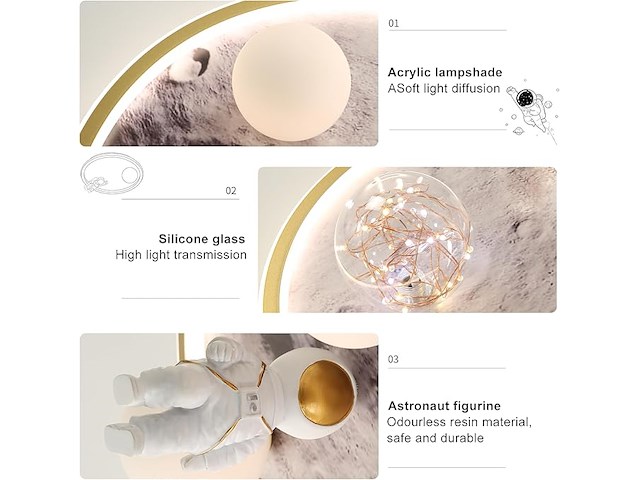 Led kinder plafondlamp - afbeelding 2 van  5