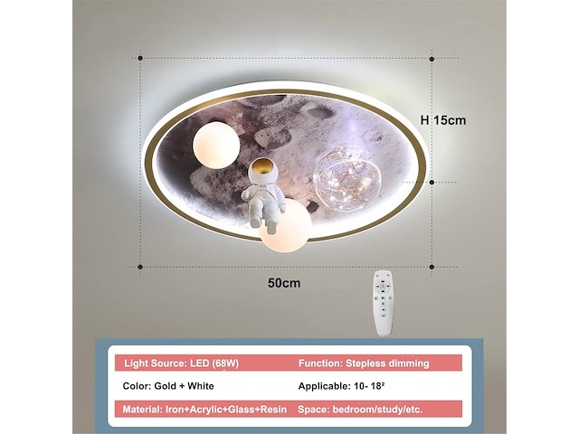 Led kinder plafondlamp - afbeelding 4 van  5