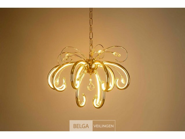 Led kroonluchter - 6015 (8+4) - goud - 12 lampjes - 58w - 4000k neutraal wit - aluminium - afbeelding 3 van  4