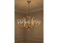 Led kroonluchter - 6016 (6+3) - goud - 9 lichten -54w - 4000k neutraal wit - aluminium - afbeelding 2 van  2