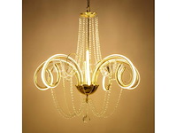 Led kroonluchter - 6017/8 - goud - 8 lichten - 64w - 4000k neutraal wit - aluminium - afbeelding 4 van  4