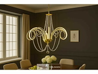 Led kroonluchter - 6017/8 - goud - 8 lichten - 64w - 4000k neutraal wit - aluminium - afbeelding 2 van  5