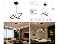 Led kroonluchter – 3 kleuren – dimbaar – p7060/2 - afbeelding 4 van  4
