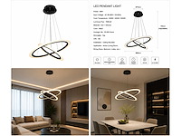 Led kroonluchter – 3 kleuren – dimbaar – p7060/2 - afbeelding 2 van  2