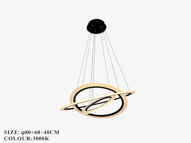 Led kroonluchter – 3 kleuren – dimbaar – p7060/3 - afbeelding 2 van  4