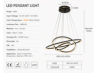 Led kroonluchter – 3 kleuren – dimbaar – p7060/3 - afbeelding 3 van  4