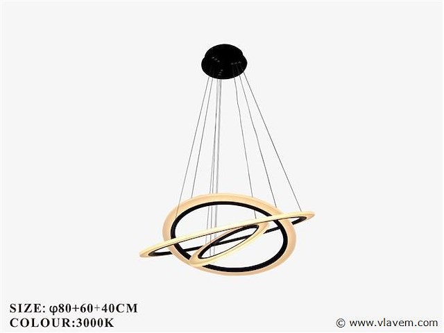 Led kroonluchter – 3 kleuren – dimbaar – p7060/3 - afbeelding 2 van  4