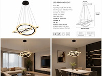Led kroonluchter – 3 kleuren – dimbaar – p7060/3 - afbeelding 4 van  4