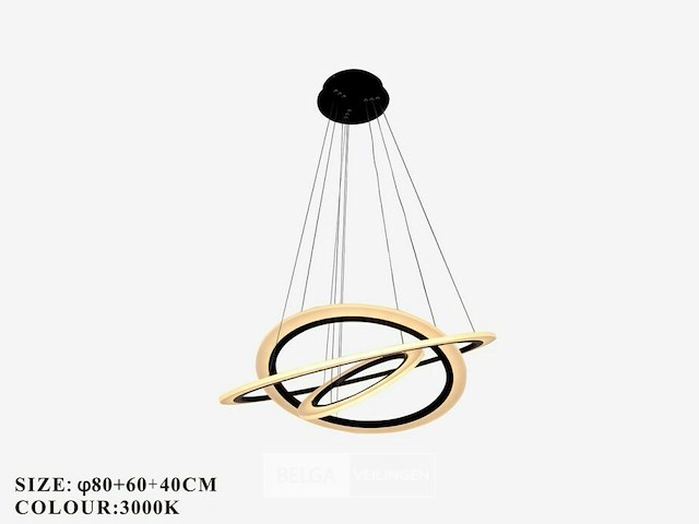 Led kroonluchter – 3 kleuren – dimbaar – p7060/3 - afbeelding 3 van  5