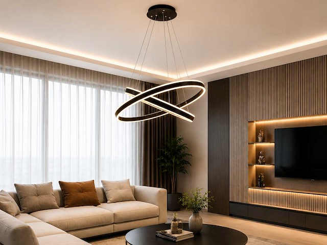 Led kroonluchter – 3 kleuren – dimbaar – p7065/2 - afbeelding 1 van  4