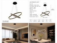 Led kroonluchter – 3 kleuren – dimbaar – p7065/2 - afbeelding 4 van  4