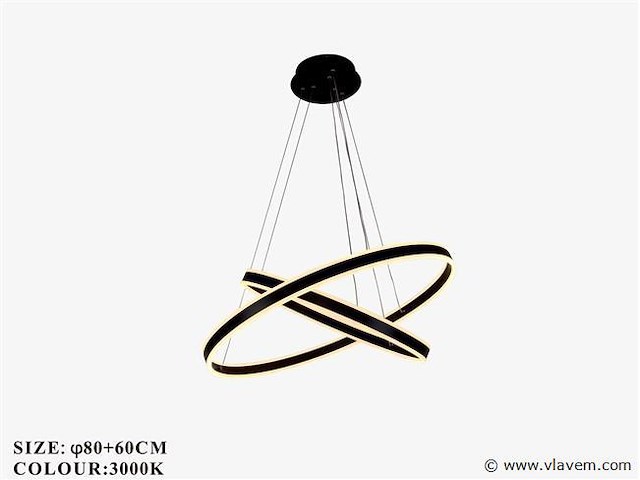 Led kroonluchter – 3 kleuren – dimbaar – p7065/2 - afbeelding 2 van  4