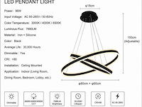 Led kroonluchter – 3 kleuren – dimbaar – p7065/2 - afbeelding 3 van  4