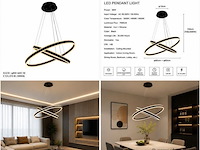 Led kroonluchter – 3 kleuren – dimbaar – p7065/2 - afbeelding 4 van  4