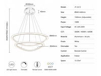 Led kroonluchter – 3 kleuren – dimbaar – p7068/2b - afbeelding 3 van  4
